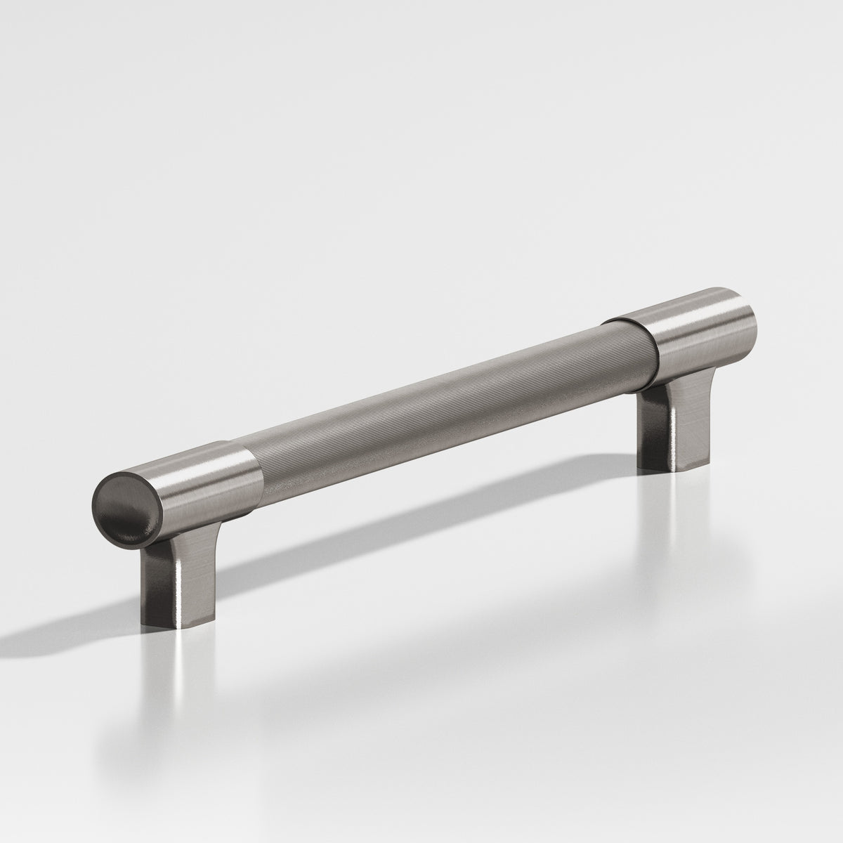 Colonial Bronze 1344 Coined Round Pull with Flared Square Posts and Dished Ends, 7/8 in Diameter - Nickel Stainless