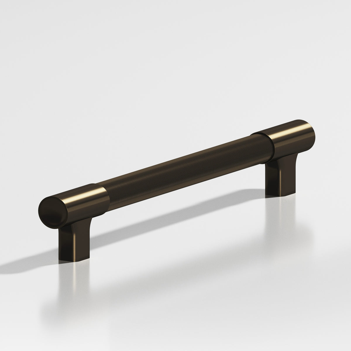 Colonial Bronze 1342 Coined Round Pull with Flared Square Posts and Dished Ends, 1/2 in Diameter - Oil Rubbed Bronze