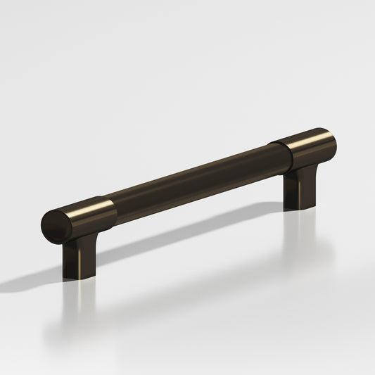 Colonial Bronze 1344 Coined Round Pull with Flared Square Posts and Dished Ends, 7/8 in Diameter