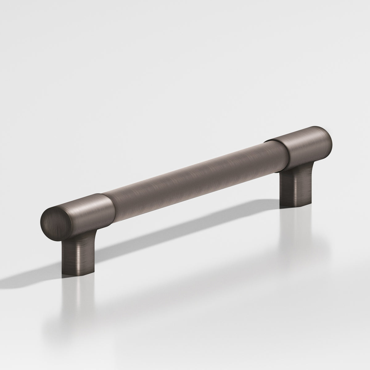Colonial Bronze 1342 Coined Round Pull with Flared Square Posts and Dished Ends, 1/2 in Diameter - Pewter
