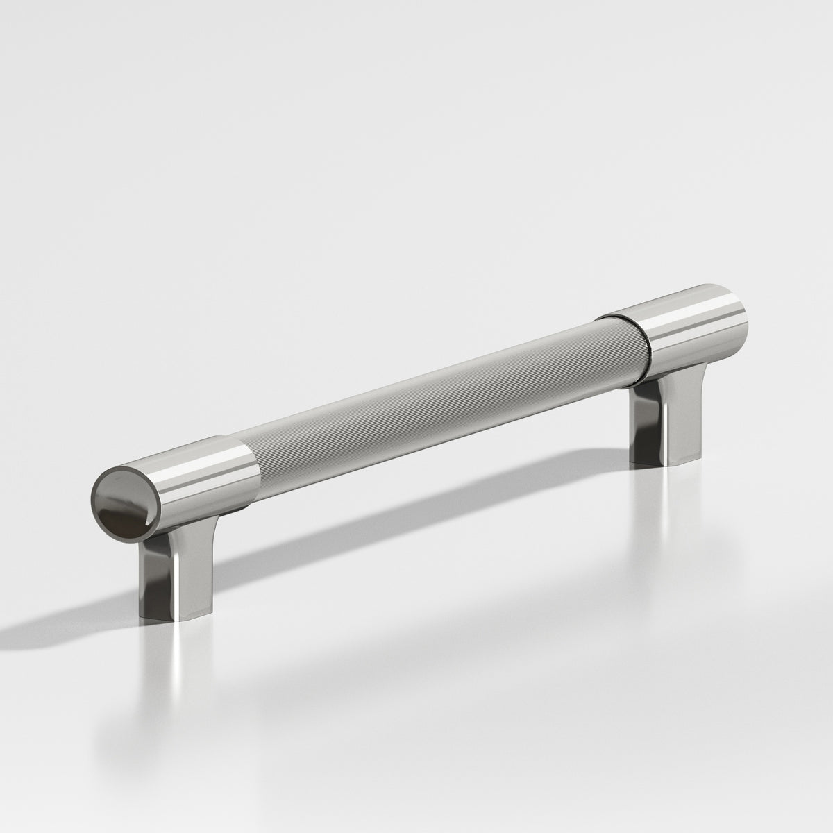 Colonial Bronze 1342 Coined Round Pull with Flared Square Posts and Dished Ends, 1/2 in Diameter - Polished Nickel