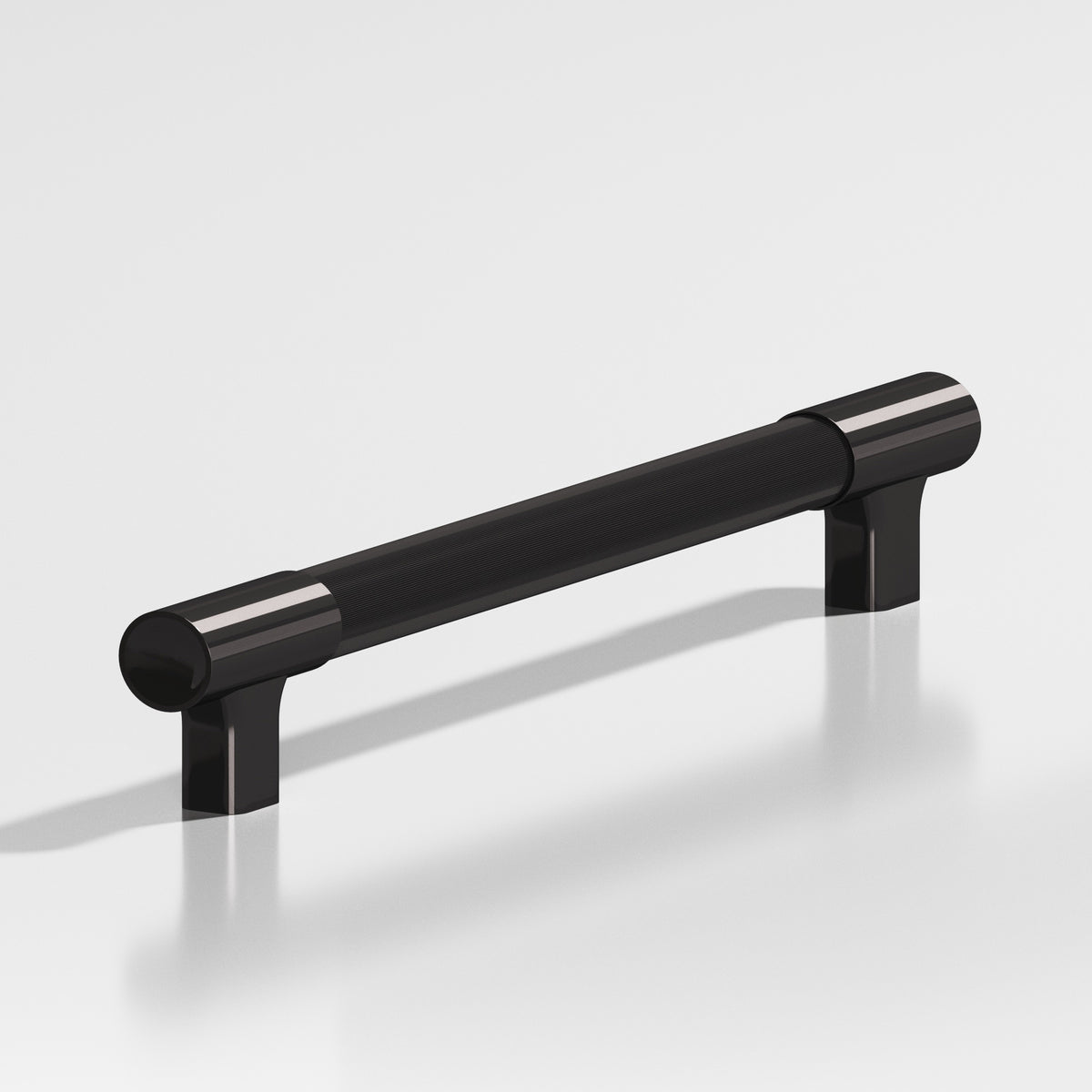 Colonial Bronze 1343 Coined Round Pull with Flared Square Posts and Dished Ends, 5/8 in Diameter - Satin Black