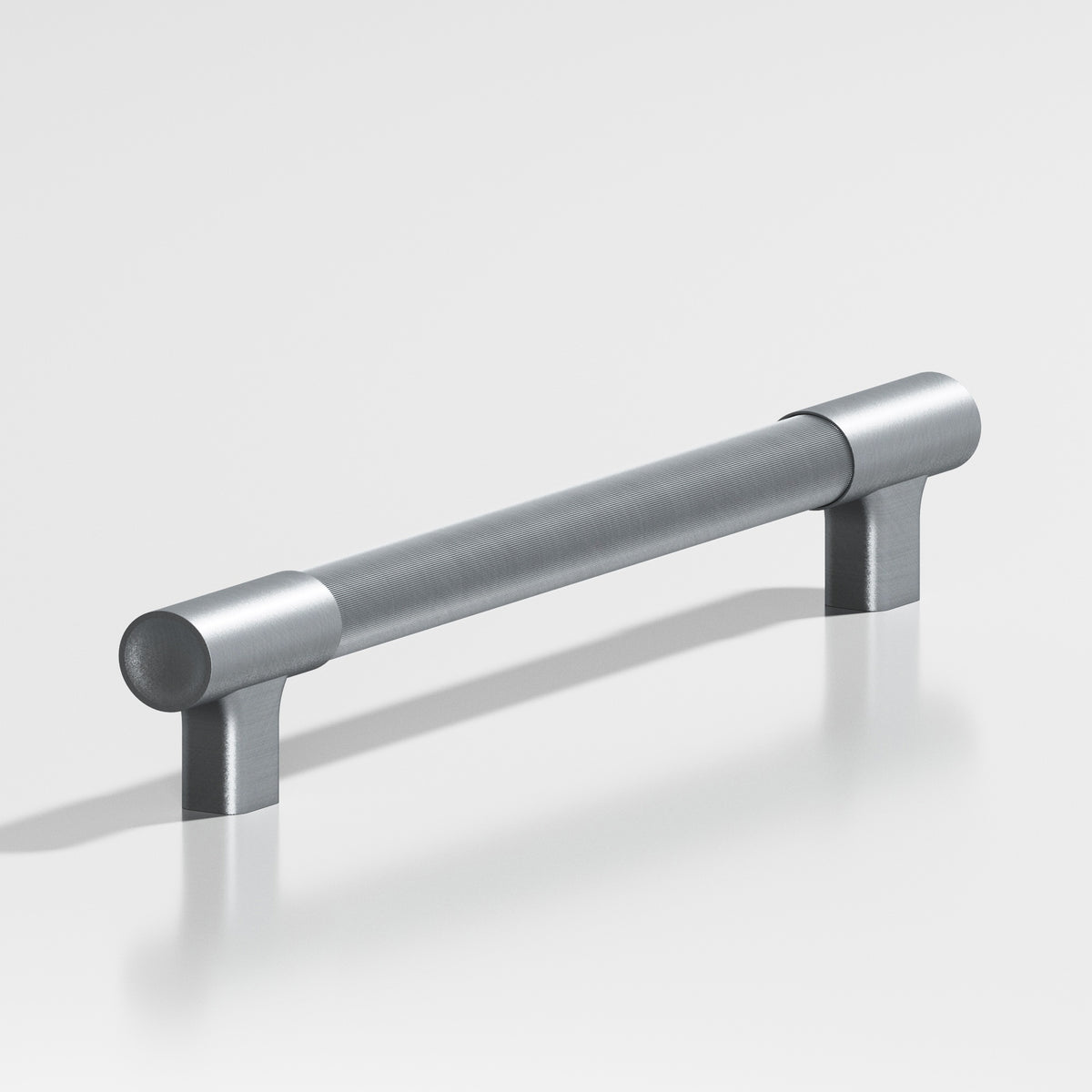 Colonial Bronze 1342 Coined Round Pull with Flared Square Posts and Dished Ends, 1/2 in Diameter - Satin Chrome
