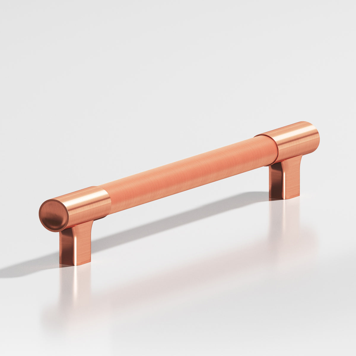 Colonial Bronze 1344 Coined Round Pull with Flared Square Posts and Dished Ends, 7/8 in Diameter - Satin Copper