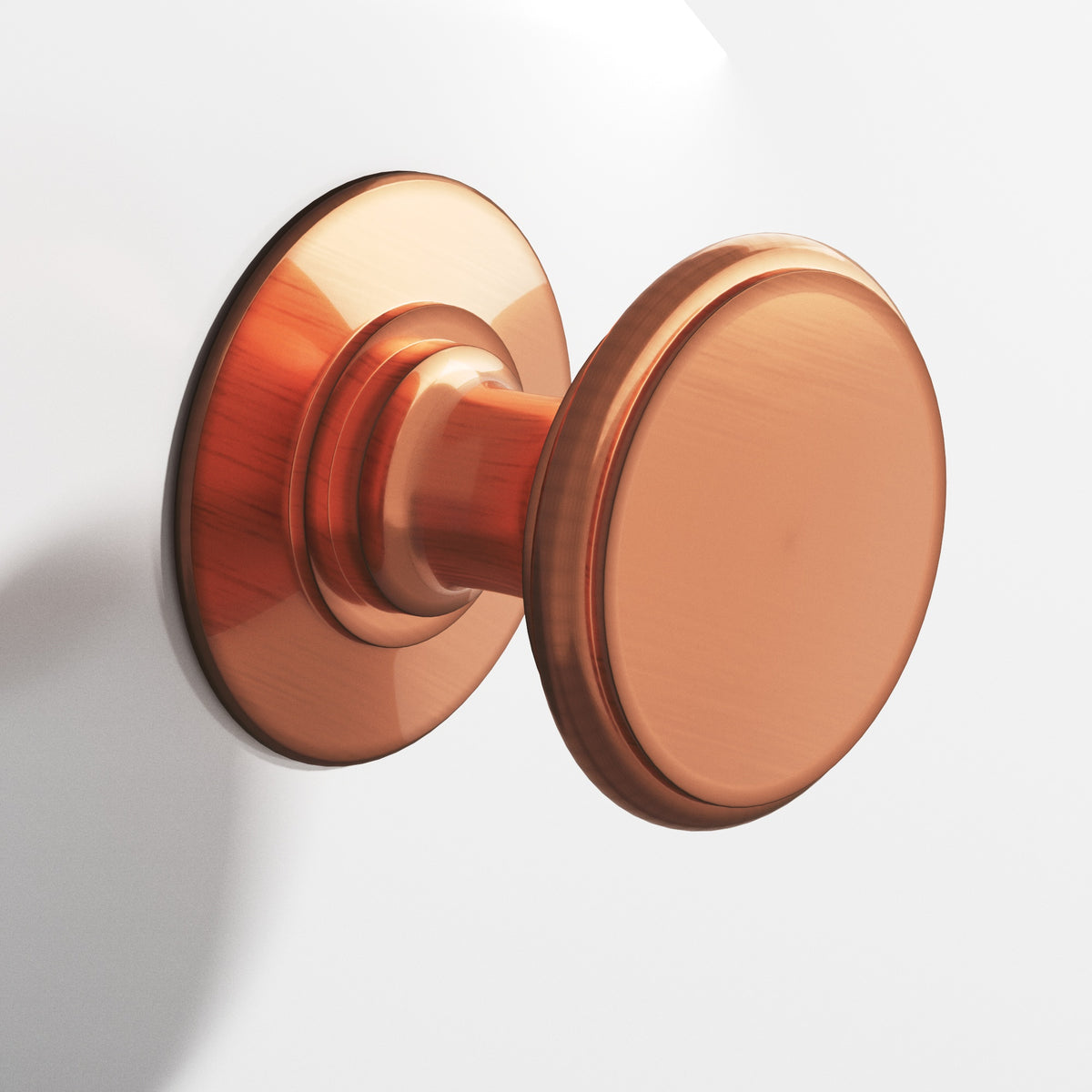 Colonial Bronze 1384 Round Knob with Rose, 1-1/4 in Diameter - Antique Copper