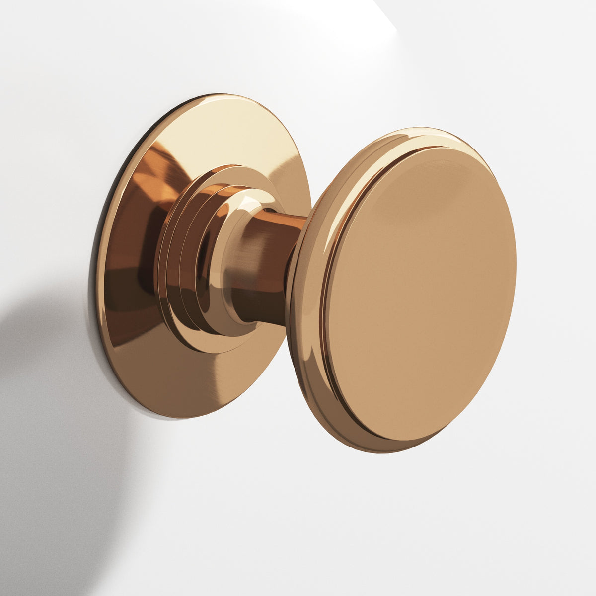 Colonial Bronze 1384BB Round Back-to-Back Shower Door Knob Kit with Rose, 1-1/4 in Diameter - Polished Bronze