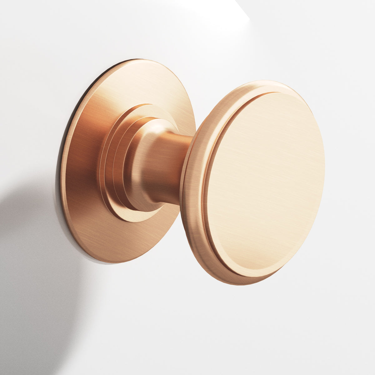 Colonial Bronze 1384 Round Knob with Rose, 1-1/4 in Diameter - Satin Bronze