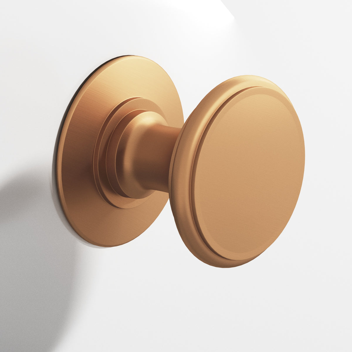 Colonial Bronze 1384BB Round Back-to-Back Shower Door Knob Kit with Rose, 1-1/4 in Diameter - Matte Satin Bronze