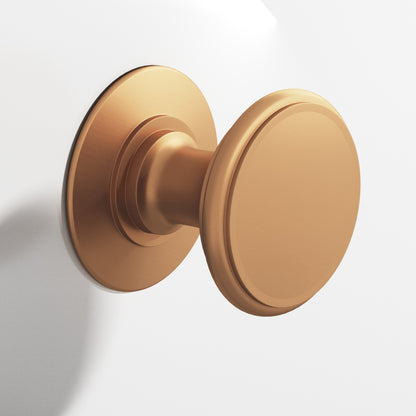 Colonial Bronze 1384BB Round Back-to-Back Shower Door Knob Kit with Rose, 1-1/4 in Diameter - Matte Satin Bronze