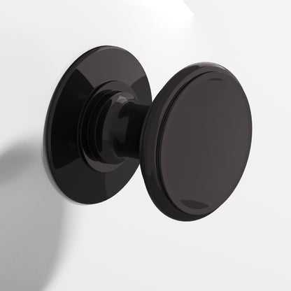 Colonial Bronze 1384BB Round Back-to-Back Shower Door Knob Kit with Rose, 1-1/4 in Diameter - Satin Black
