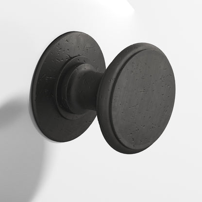 Colonial Bronze 1384BB Round Back-to-Back Shower Door Knob Kit with Rose, 1-1/4 in Diameter - Distressed Satin Black
