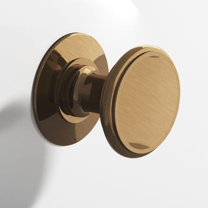 Colonial Bronze 1384BB Round Back-to-Back Shower Door Knob Kit with Rose, 1-1/4 in Diameter - Light Statuary Bronze