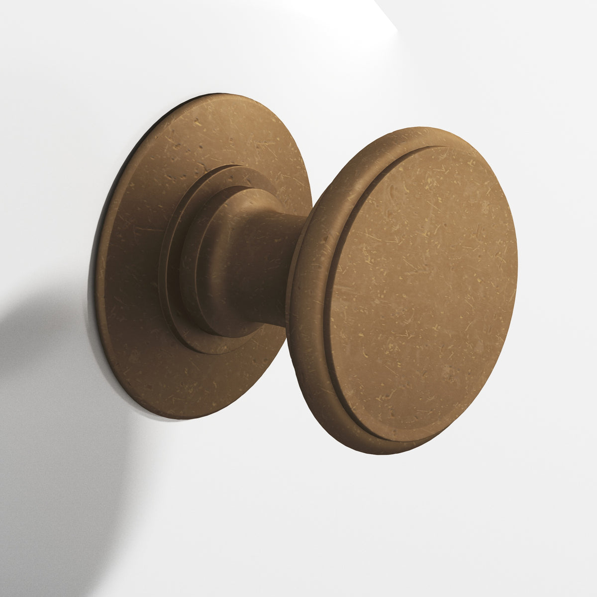 Colonial Bronze 1384BB Round Back-to-Back Shower Door Knob Kit with Rose, 1-1/4 in Diameter - Distressed Light Statuary Bronze