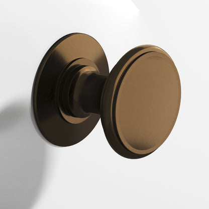 Colonial Bronze 1384BB Round Back-to-Back Shower Door Knob Kit with Rose, 1-1/4 in Diameter - Oil Rubbed Bronze