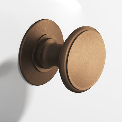 Colonial Bronze 1384BB Round Back-to-Back Shower Door Knob Kit with Rose, 1-1/4 in Diameter - Matte Oil Rubbed Bronze