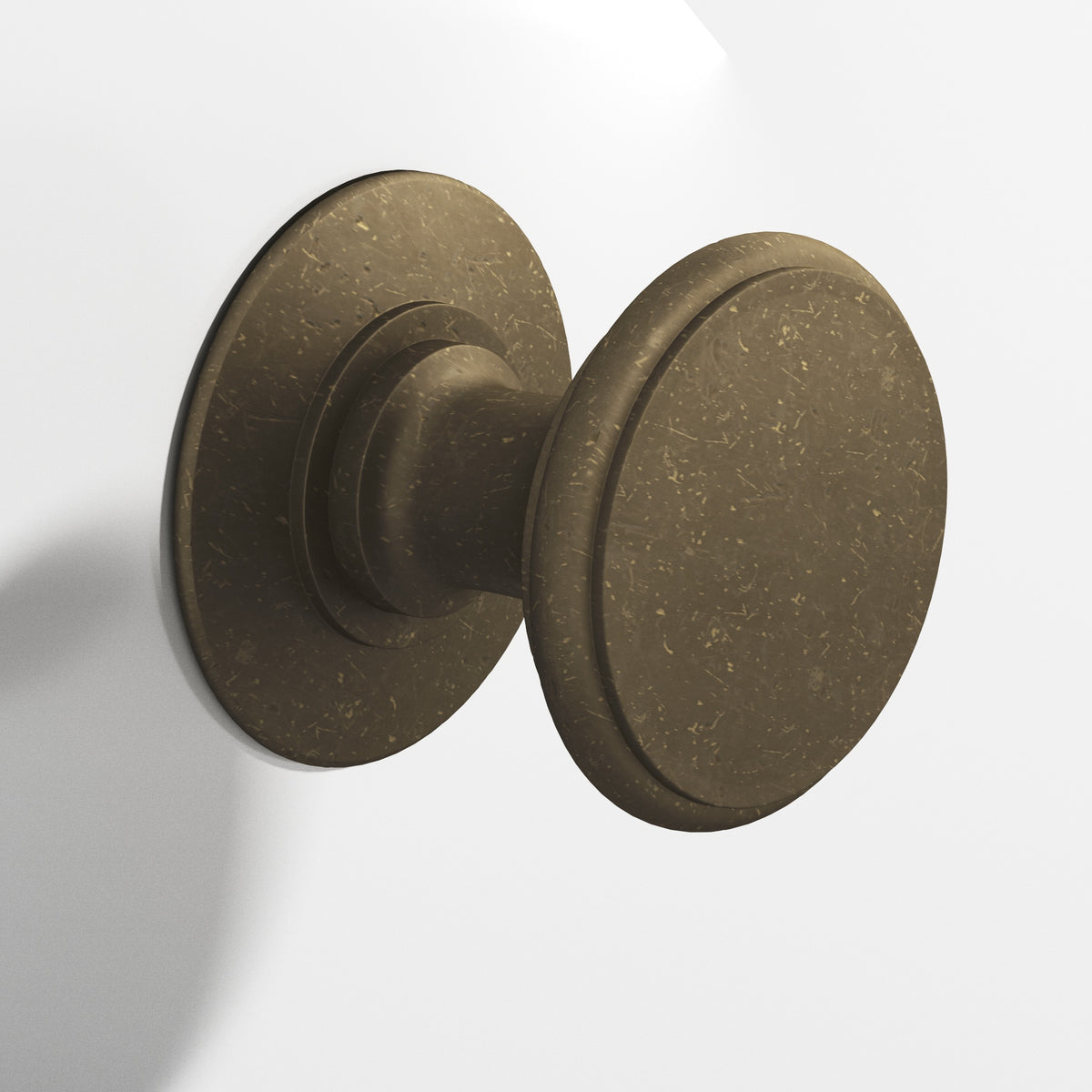 Colonial Bronze 1384 Round Knob with Rose, 1-1/4 in Diameter - Distressed Oil Rubbed Bronze
