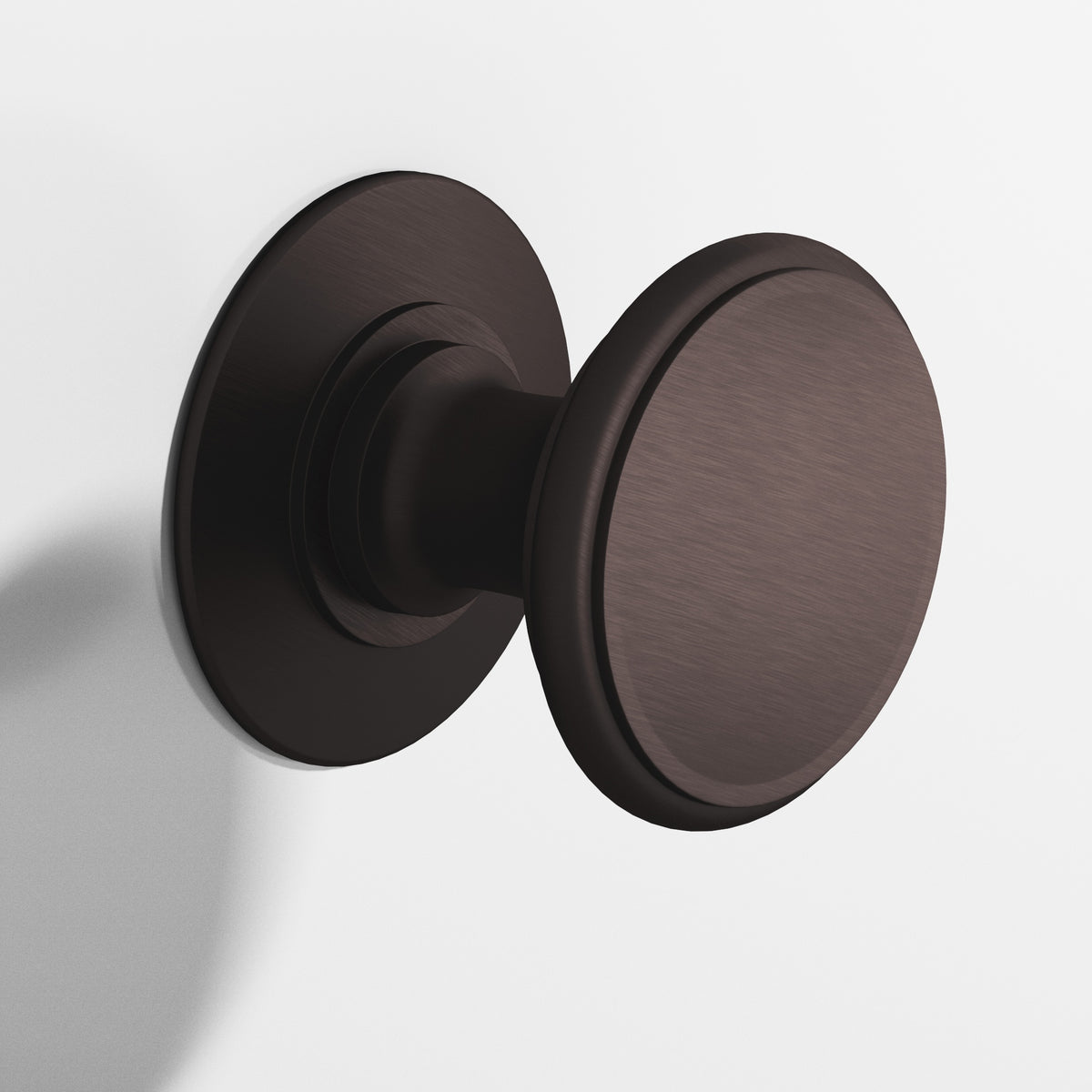 Colonial Bronze 1384BB Round Back-to-Back Shower Door Knob Kit with Rose, 1-1/4 in Diameter - Matte Dark Statuary Bronze