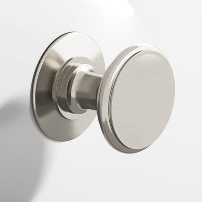 Colonial Bronze 1384BB Round Back-to-Back Shower Door Knob Kit with Rose, 1-1/4 in Diameter - Satin Nickel