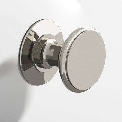 Colonial Bronze 1384BB Round Back-to-Back Shower Door Knob Kit with Rose, 1-1/4 in Diameter - Nickel Stainless