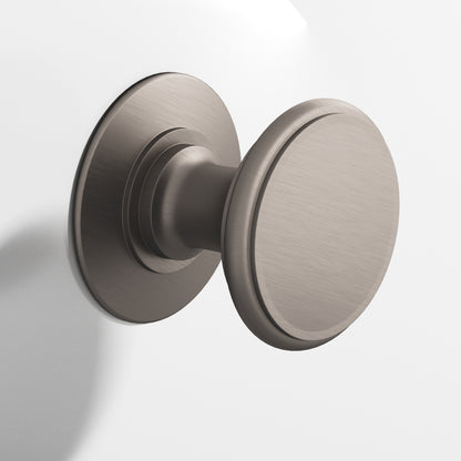 Colonial Bronze 1384BB Round Back-to-Back Shower Door Knob Kit with Rose, 1-1/4 in Diameter - Pewter