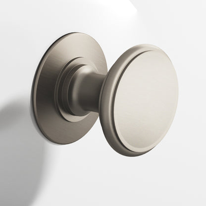 Colonial Bronze 1384BB Round Back-to-Back Shower Door Knob Kit with Rose, 1-1/4 in Diameter - Matte Pewter