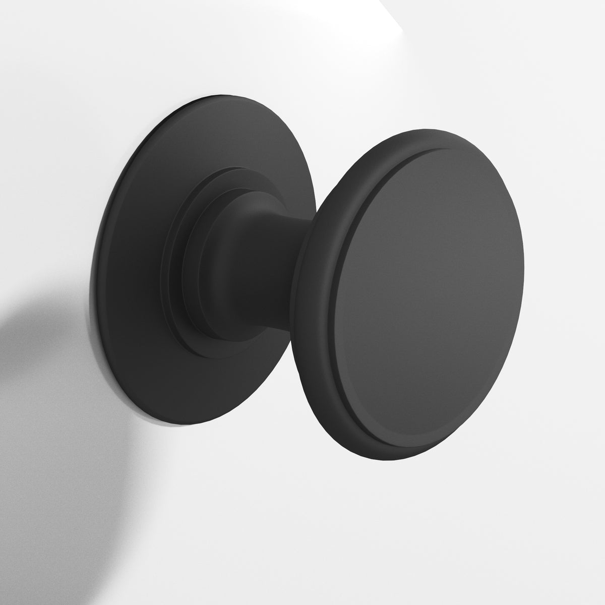 Colonial Bronze 1384BB Round Back-to-Back Shower Door Knob Kit with Rose, 1-1/4 in Diameter - Matte Graphite