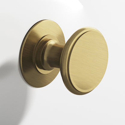 Colonial Bronze 1384BB Round Back-to-Back Shower Door Knob Kit with Rose, 1-1/4 in Diameter - Antique Brass