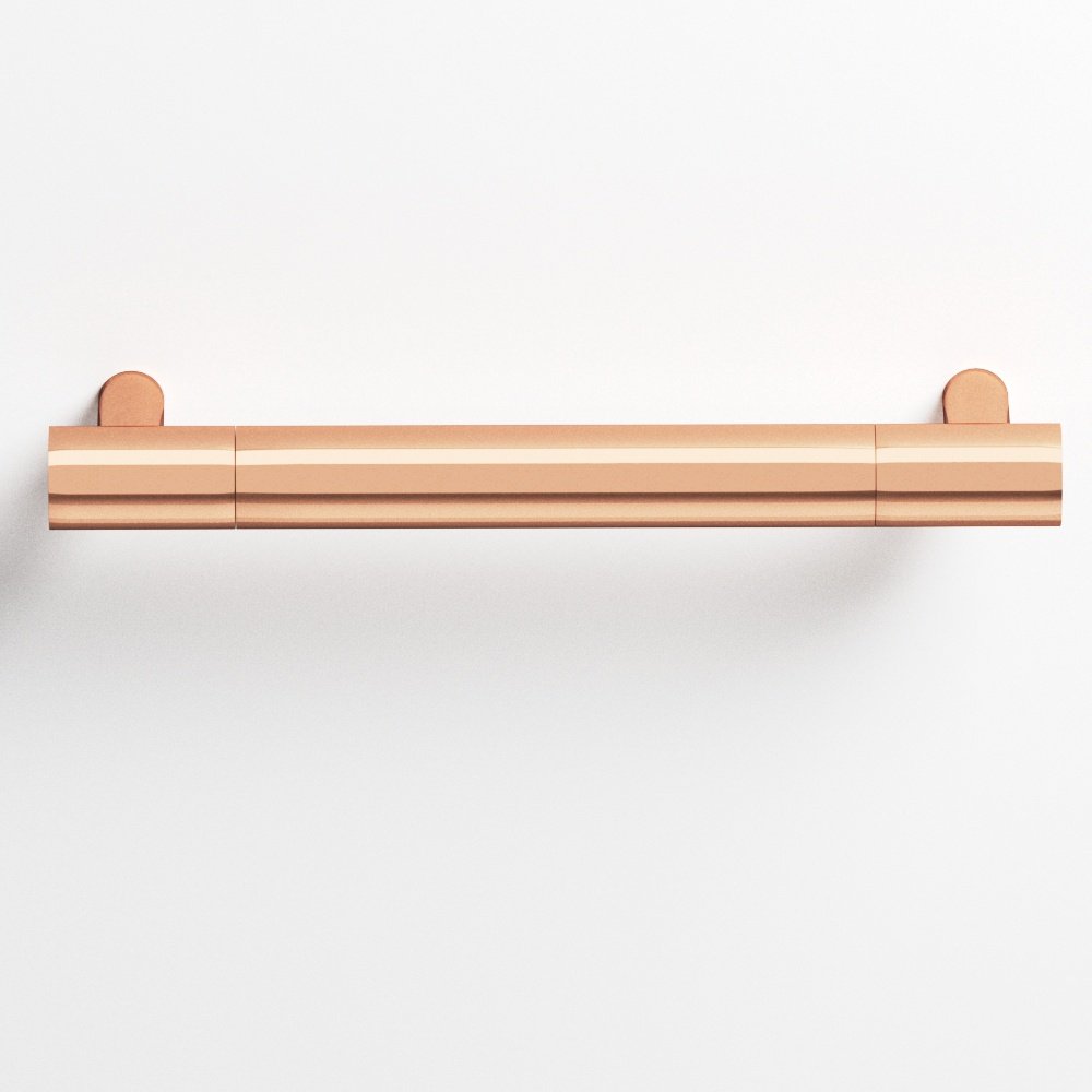 Colonial Bronze 1448 Round Pull with Straight Posts, 1/2 in Diameter - Polished Copper