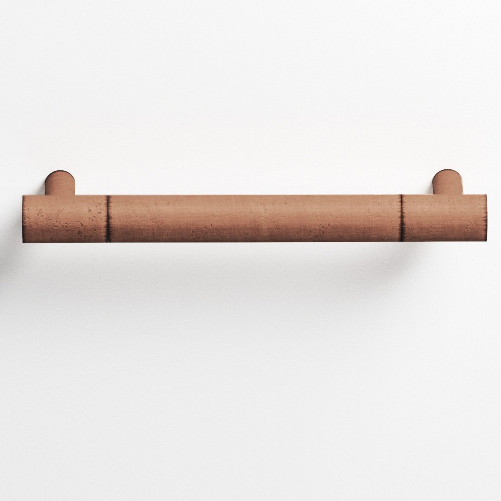 Colonial Bronze 1446 Round Pull with Straight Posts, 3/4 in Diameter - Distressed Antique Copper