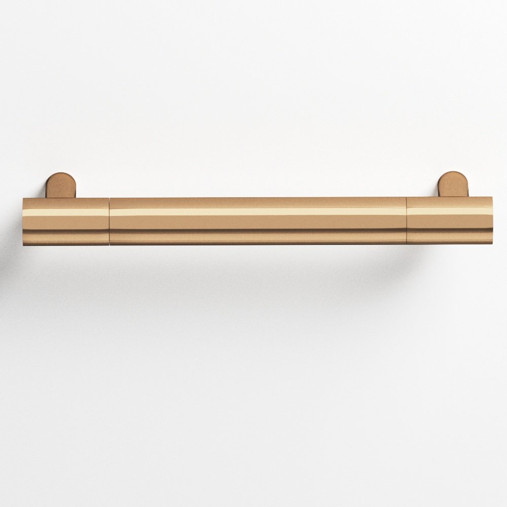 Colonial Bronze 1442 Round Pull with Straight Posts, 1 in Diameter - Polished Bronze