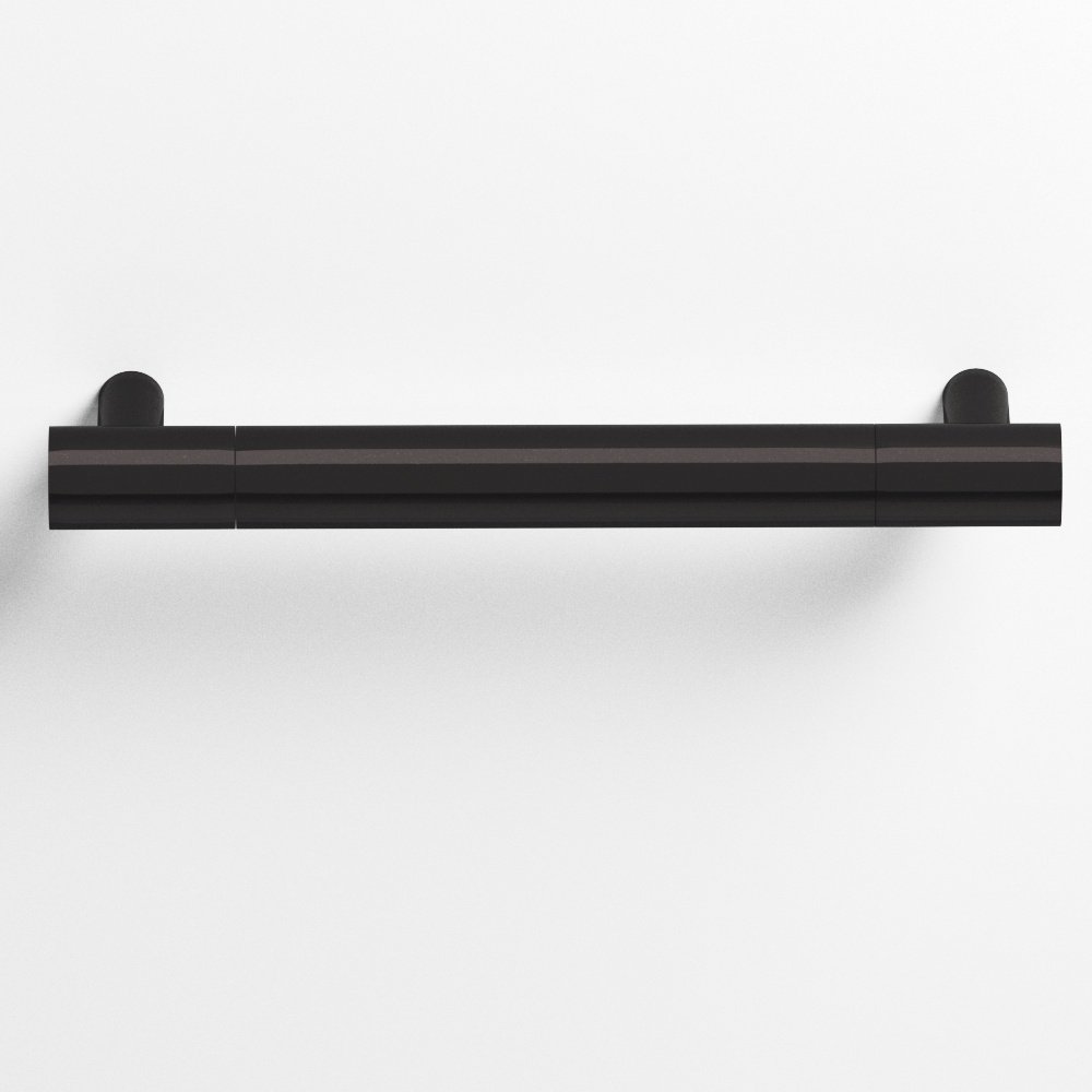 Colonial Bronze 1442 Round Pull with Straight Posts, 1 in Diameter - Satin Black