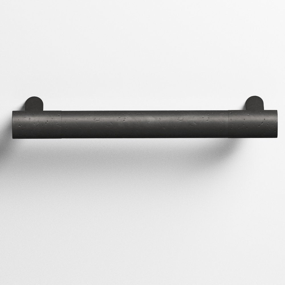 Colonial Bronze 1446 Round Pull with Straight Posts, 3/4 in Diameter - Distressed Satin Black