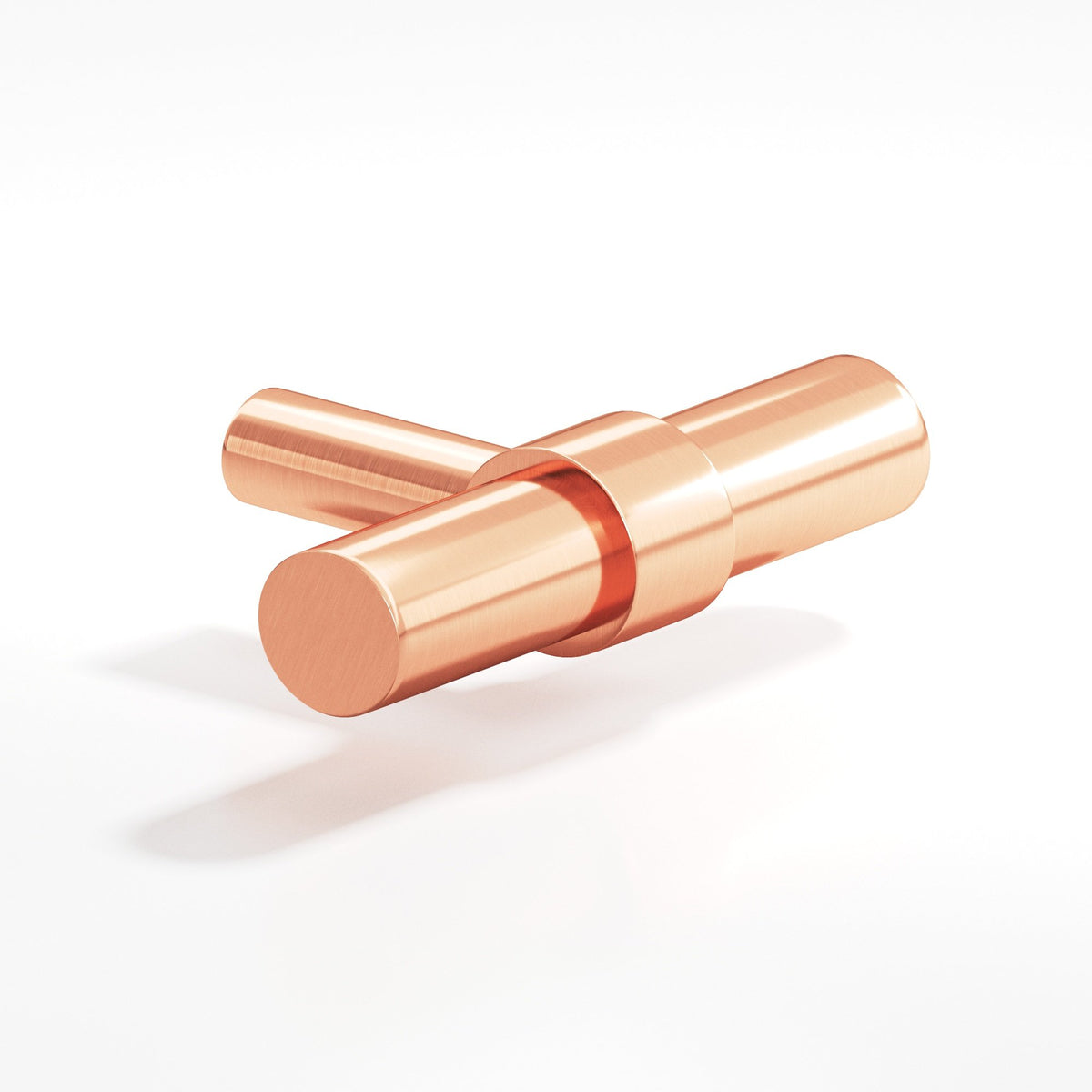 Colonial Bronze 1501 Collared T-Knob with Straight Post, 2 in - Satin Copper