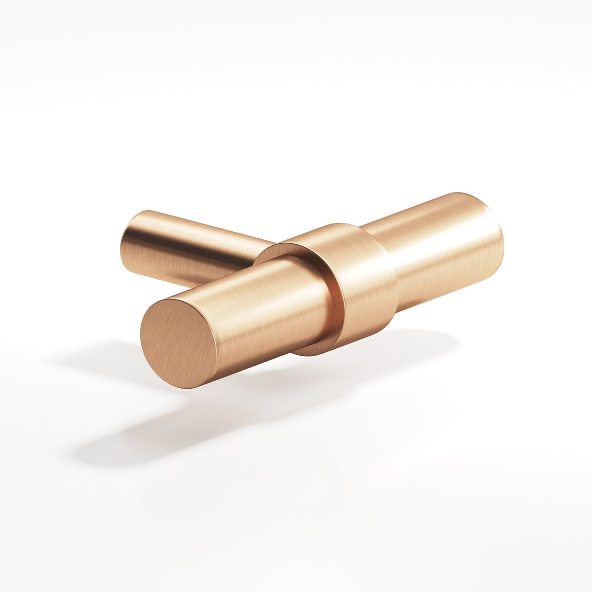 Colonial Bronze 1501 Collared T-Knob with Straight Post, 2 in - Satin Bronze
