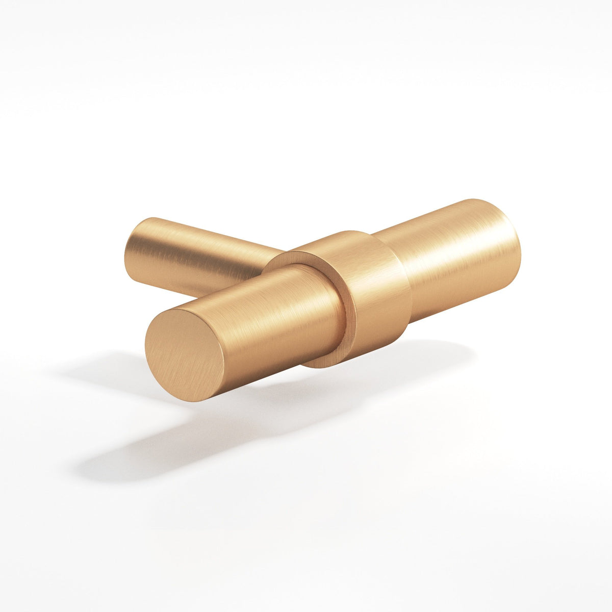 Colonial Bronze 1501 Collared T-Knob with Straight Post, 2 in - Matte Satin Bronze