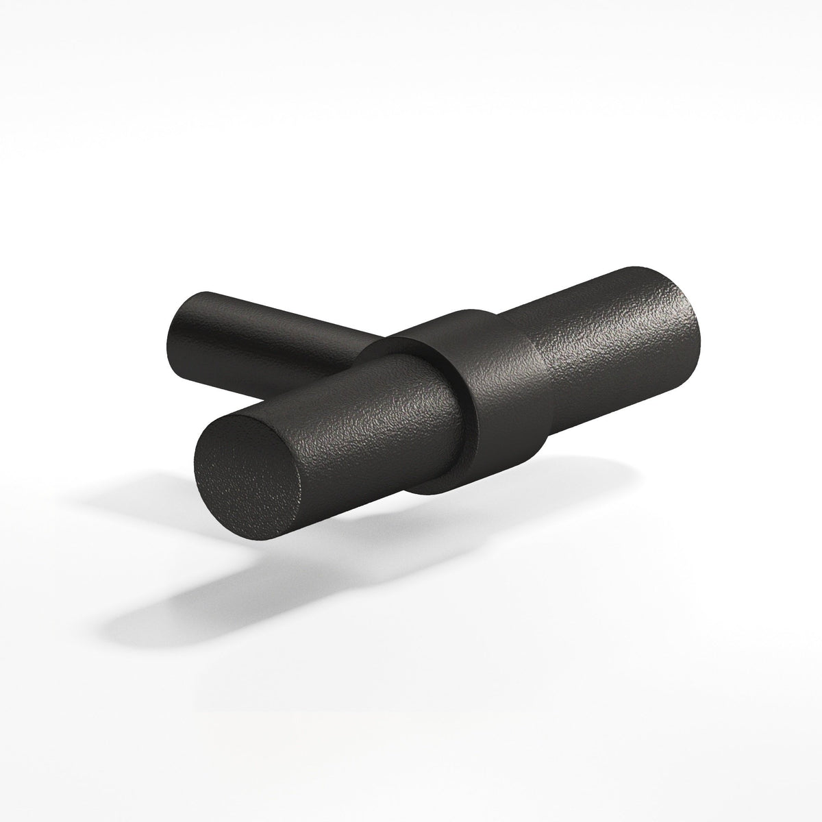 Colonial Bronze 1501 Collared T-Knob with Straight Post, 2 in - Frost Black™