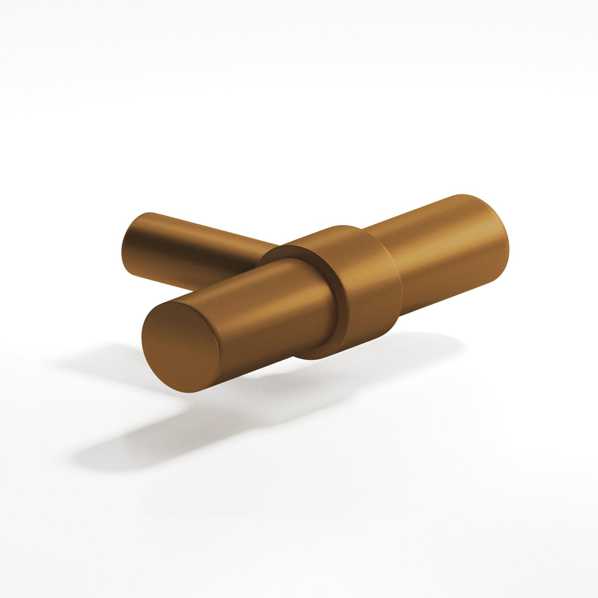 Colonial Bronze 1501 Collared T-Knob with Straight Post, 2 in - Matte Light Statuary Bronze