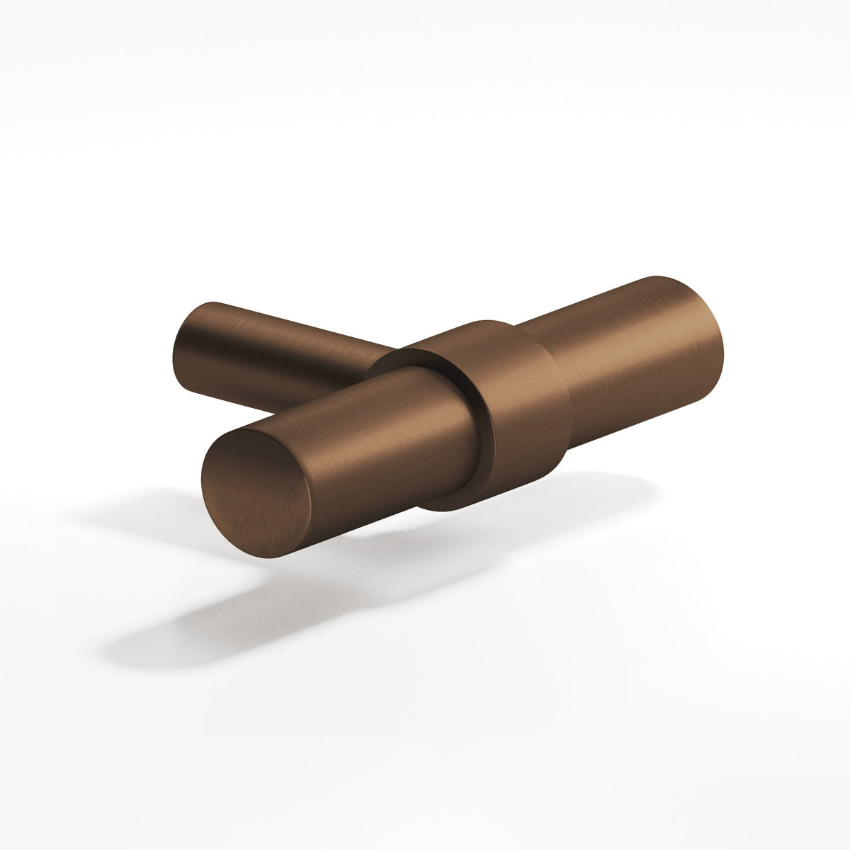 Colonial Bronze 1501 Collared T-Knob with Straight Post, 2 in - Matte Oil Rubbed Bronze