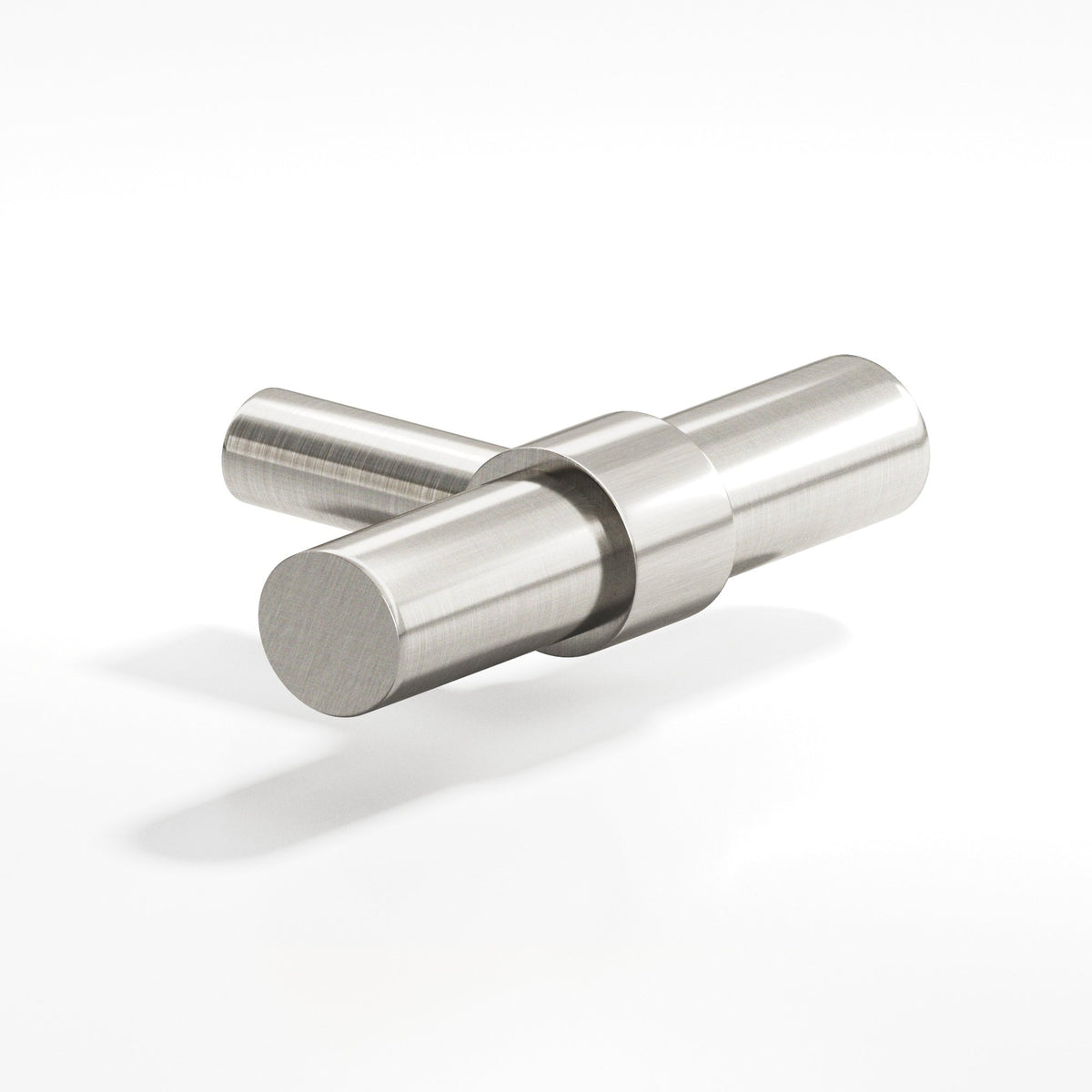 Colonial Bronze 1501 Collared T-Knob with Straight Post, 2 in - Satin Nickel