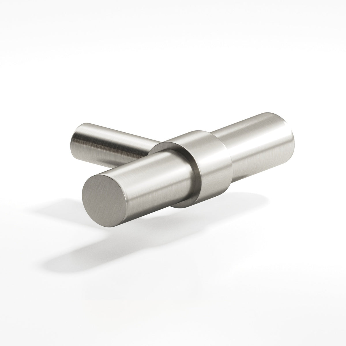 Colonial Bronze 1501 Collared T-Knob with Straight Post, 2 in - Nickel Stainless