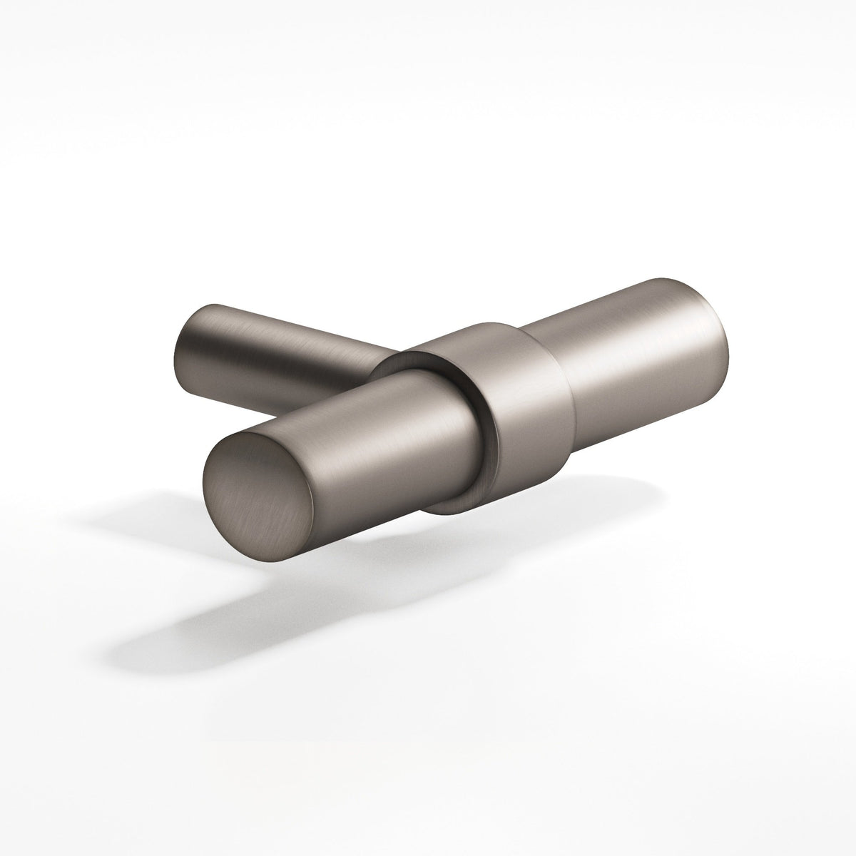 Colonial Bronze 1501 Collared T-Knob with Straight Post, 2 in - Pewter