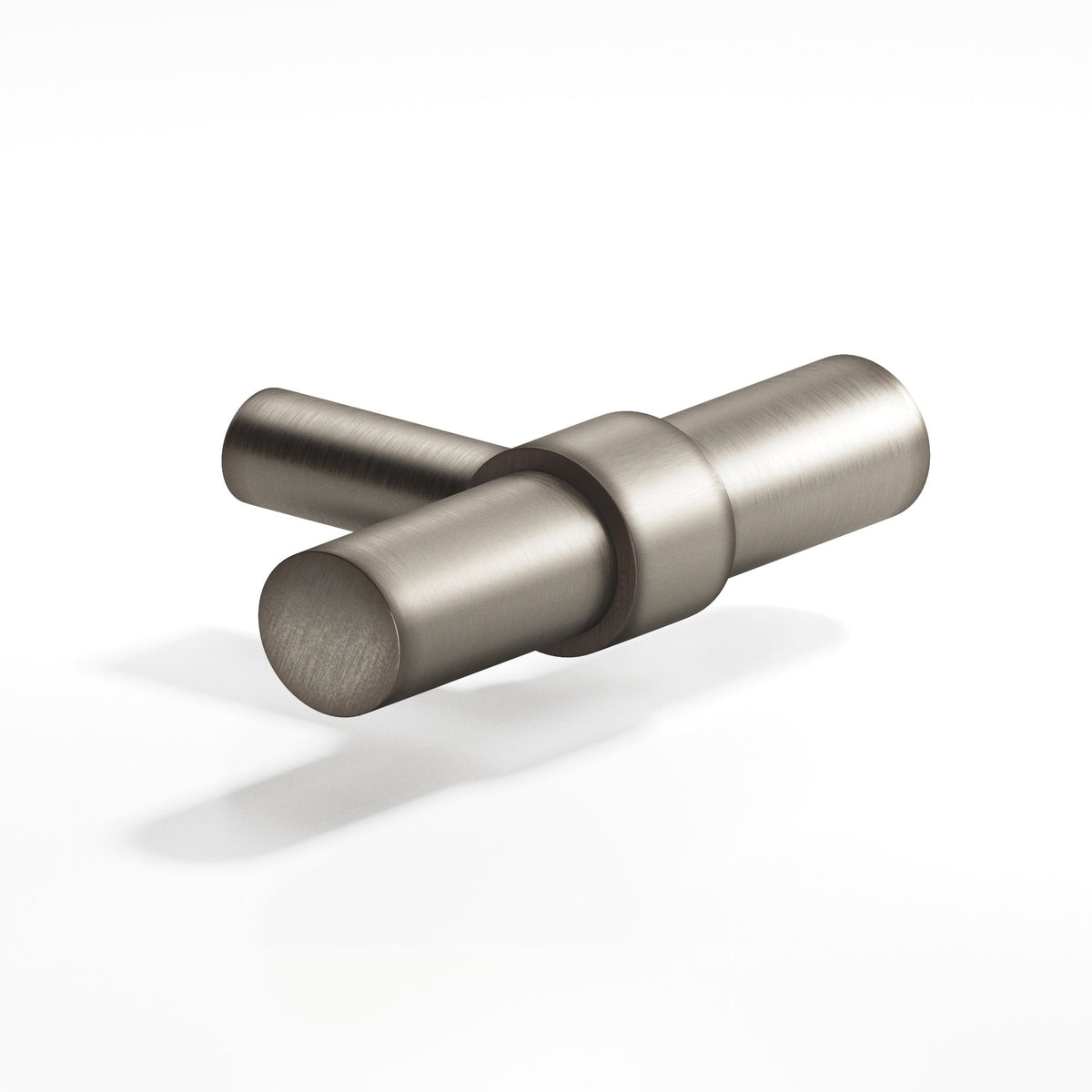 Colonial Bronze 1501 Collared T-Knob with Straight Post, 2 in - Matte Pewter