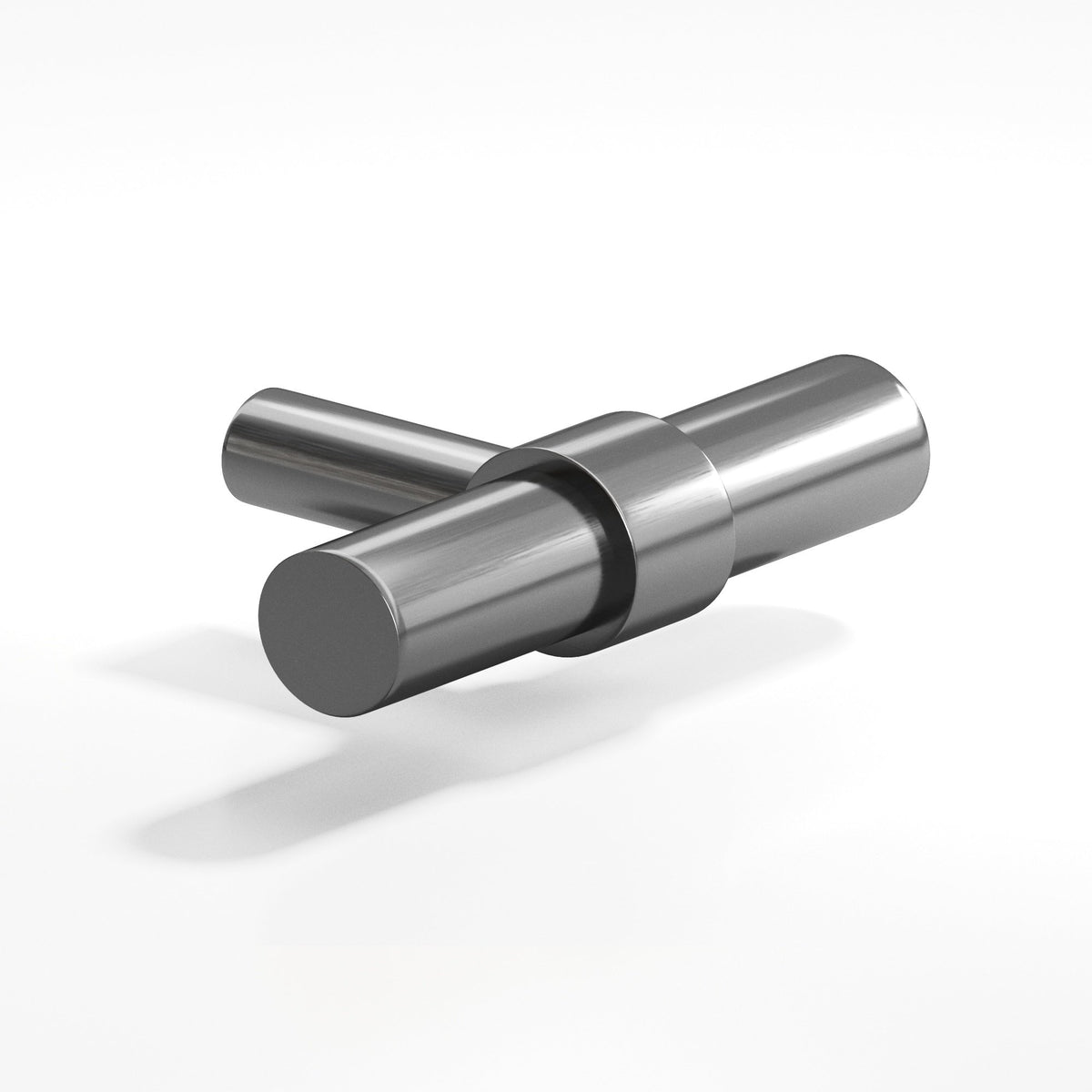 Colonial Bronze 1501 Collared T-Knob with Straight Post, 2 in - Graphite