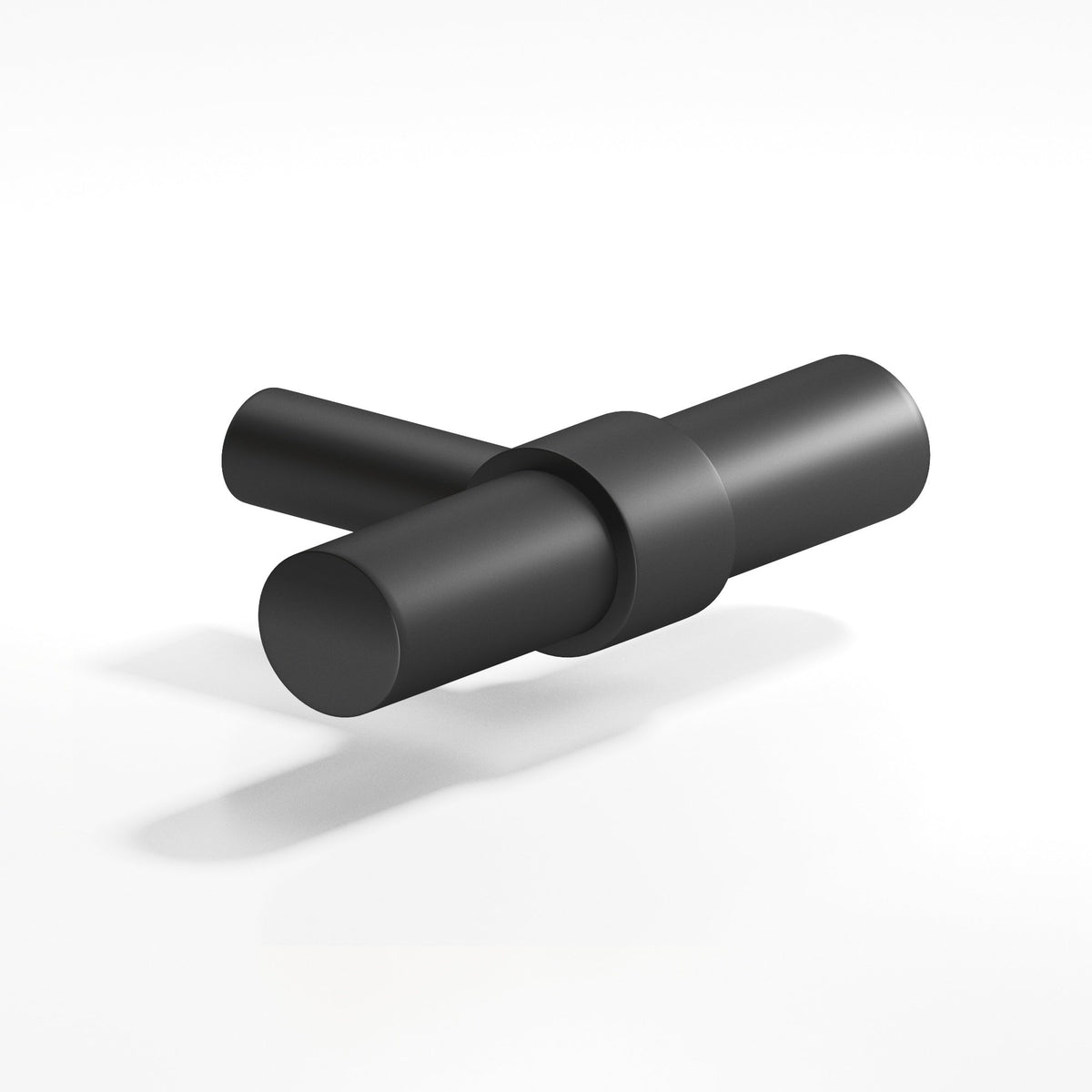 Colonial Bronze 1501 Collared T-Knob with Straight Post, 2 in - Matte Graphite