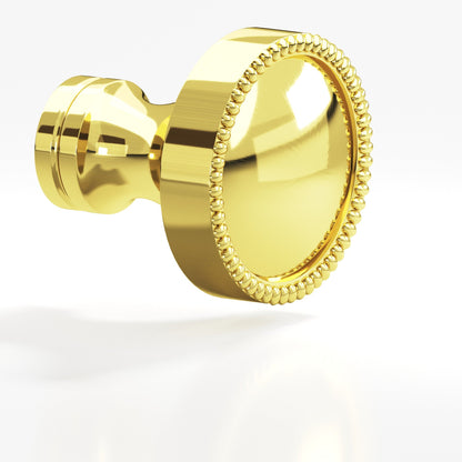 Colonial Bronze 175BB Beaded Dome Back-to-Back Shower Door Knob Kit, 1-1/4 in Diameter - French Gold