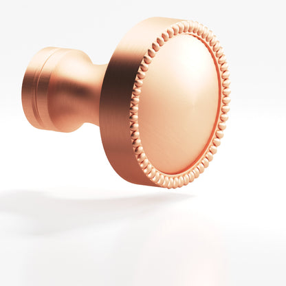 Colonial Bronze 175BB Beaded Dome Back-to-Back Shower Door Knob Kit, 1-1/4 in Diameter - Matte Satin Copper