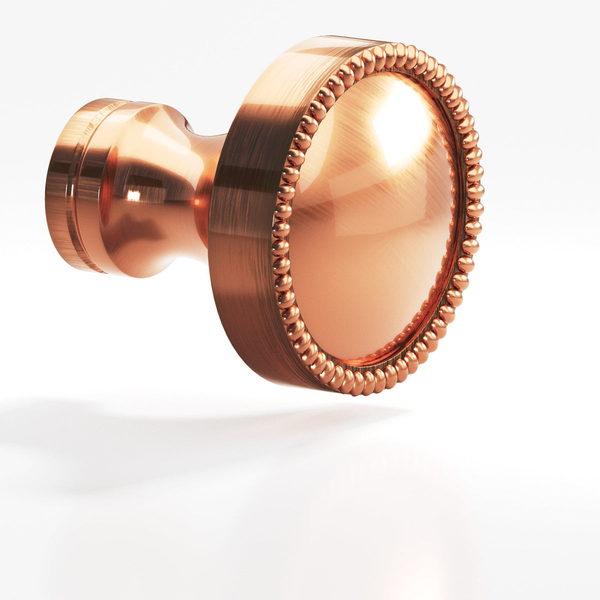 Colonial Bronze 175 Beaded Dome Knob, 1-1/4 in Diameter - Antique Copper