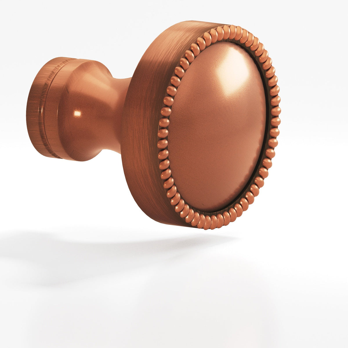 Colonial Bronze 175 Beaded Dome Knob, 1-1/4 in Diameter - Matte Antique Copper