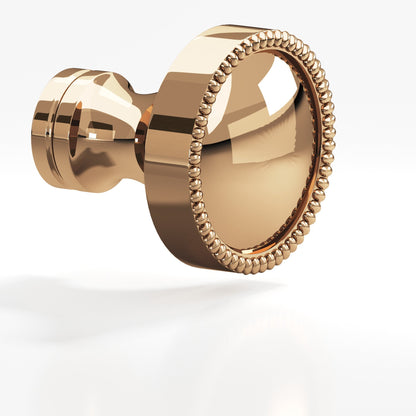 Colonial Bronze 175BB Beaded Dome Back-to-Back Shower Door Knob Kit, 1-1/4 in Diameter - Polished Bronze