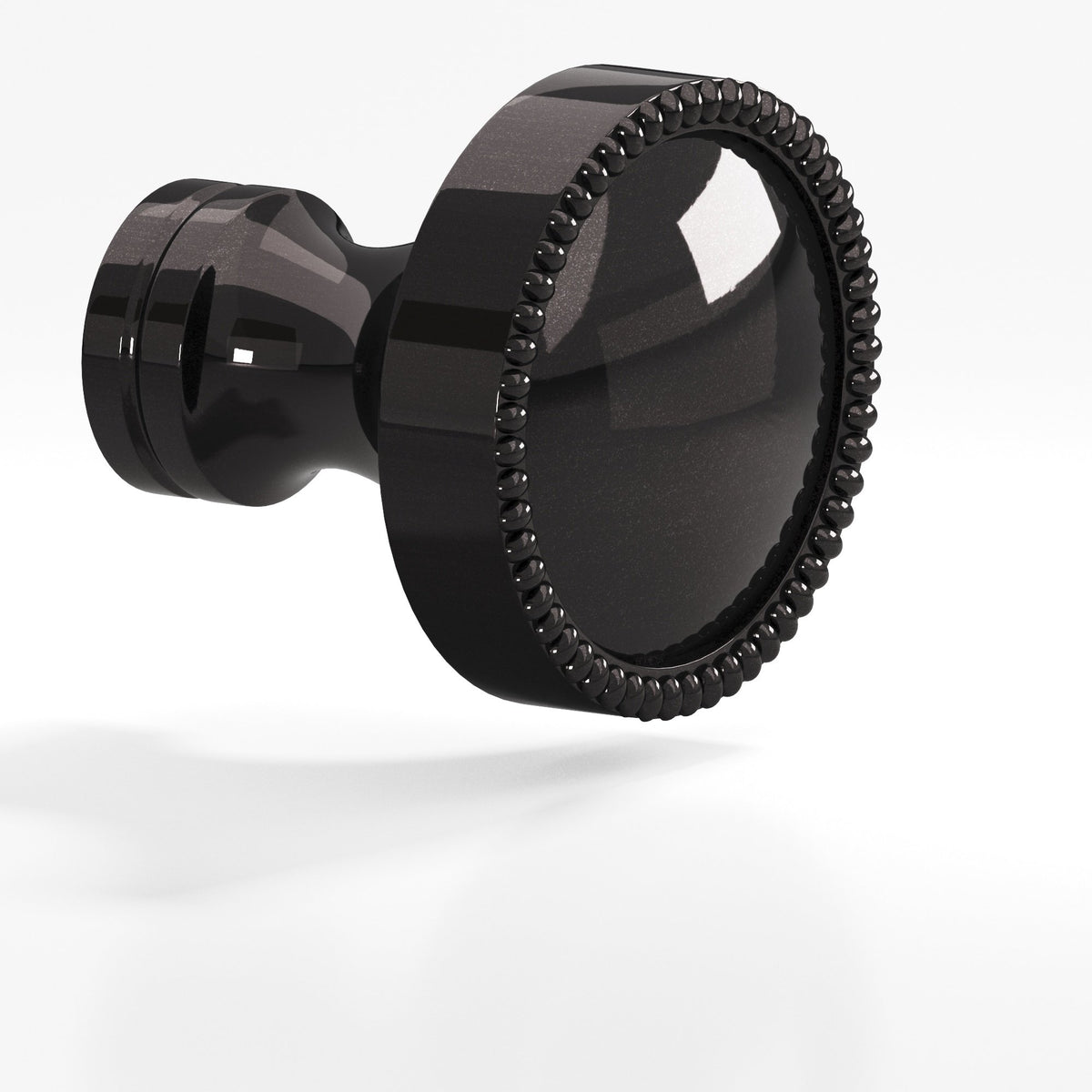 Colonial Bronze 175 Beaded Dome Knob, 1-1/4 in Diameter - Satin Black